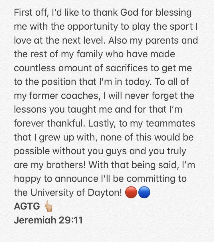 bradenwoods_18's tweet photo. Blessed to continue my football career at the University of Dayton! #GoFlyers #NeXXtGem https://t.co/E64mh9EAtP