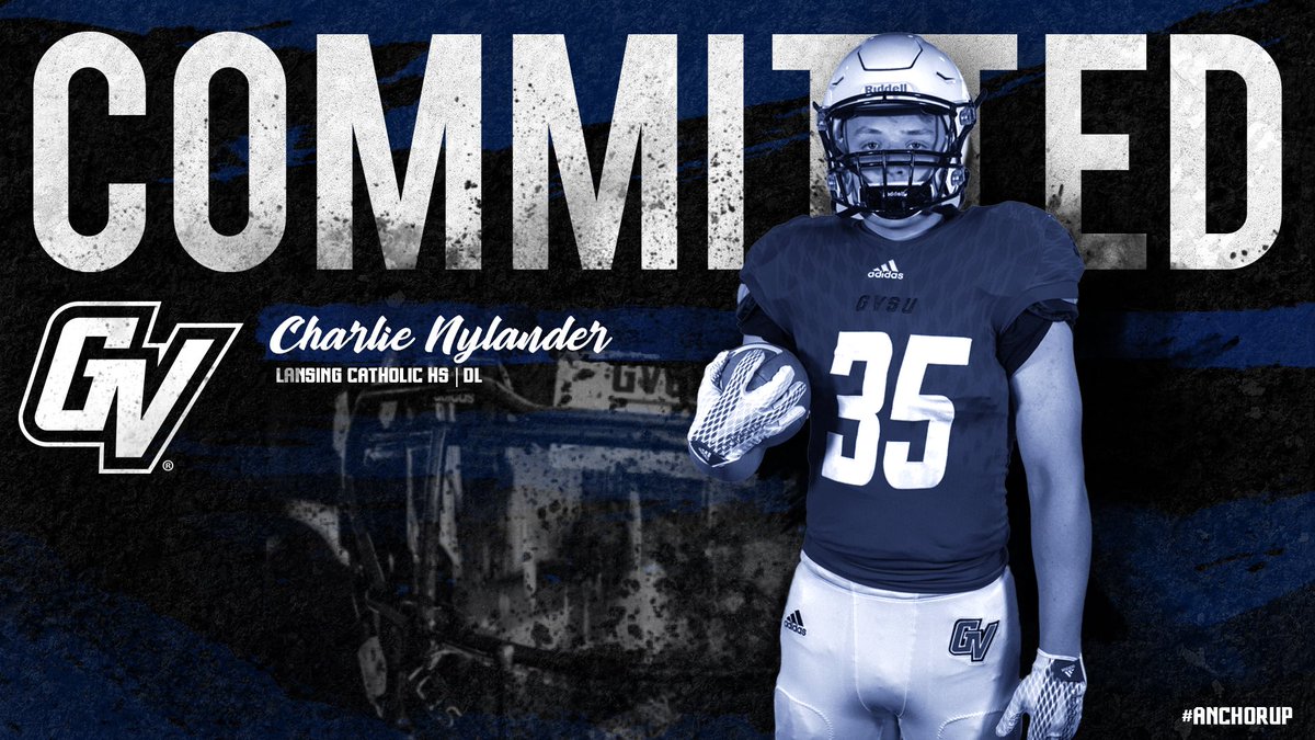 NylanderCharlie's tweet photo. Honored to announce I will be furthering my academic and athletic career at Grand Valley State University! #AnchorUp https://t.co/5GYFmg4Y5a