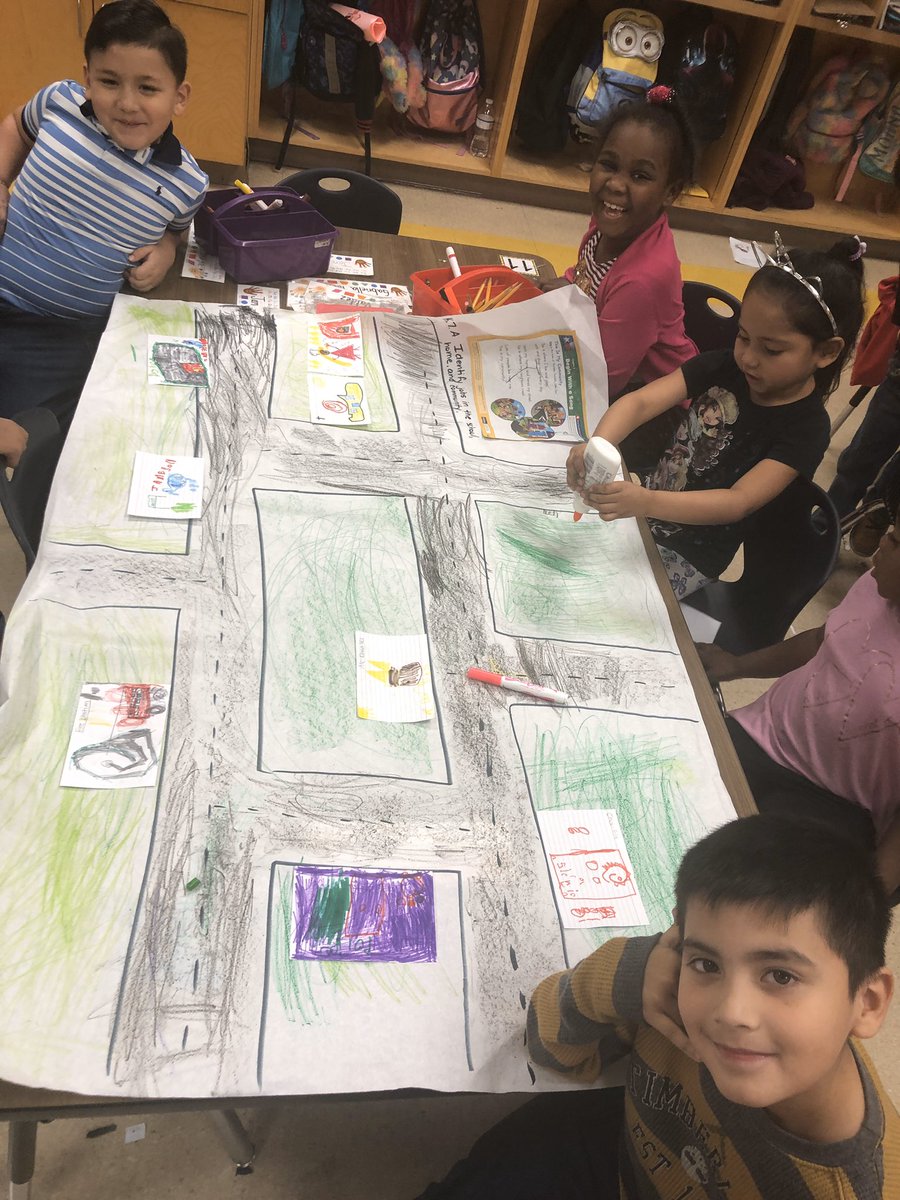 amberrtorres's tweet photo. Welcome to Our Community! This is not the final product, but the kids enjoyed creating community jobs. Check back for  the finished product tomorrow! #nisdmead https://t.co/JvGuraeSHb