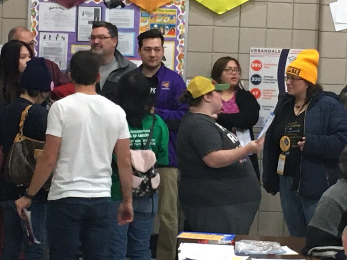 thomasharding's tweet image. .@PeteButtigieg persuading Yang supporters to join them