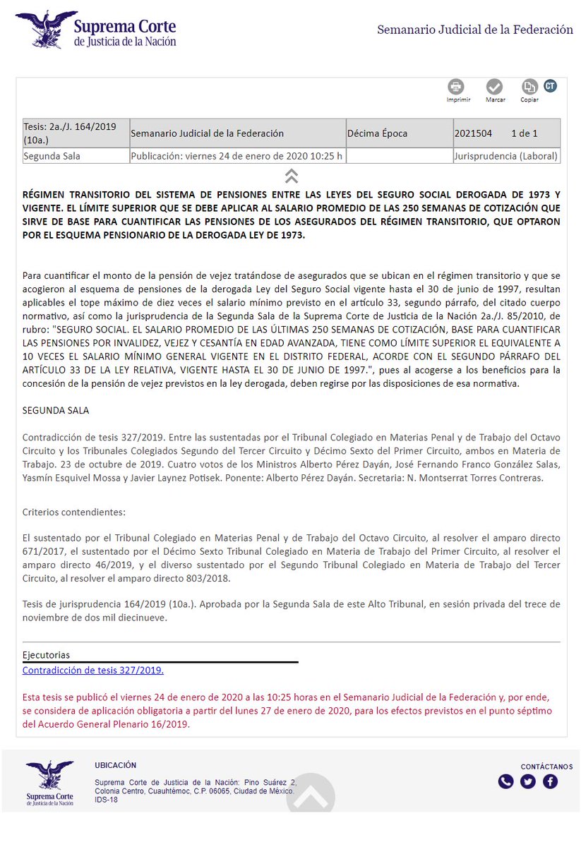 sescandonm's tweet photo. Desde que se publicó la sentencia de la Corte pensé en escribir algo, y hoy con la nota de Reforma me animé.

@ChairosY @SerKBronn @FranciscoFlora3 @fashionablebs @SimnTolomeo2 

La nota calcula una pensión multiplicando alegremente el salario mínimo por 5 y por 25… 👇🏽 https://t.co/cOTlC7Nbpq