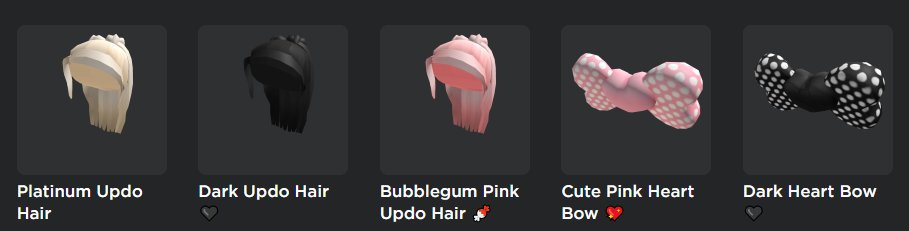 Emily On Twitter Just Put My Valentines Day Ugc Items On Sale Make Sure To Go Check Them Out Https T Co Scbd91kjww Https T Co D8sqfi6lip Https T Co Eimtfyxrgt Https T Co Wsjql5qpt9 Https T Co Pa9kaidsmg Roblox Robloxdev - black ugc hair roblox