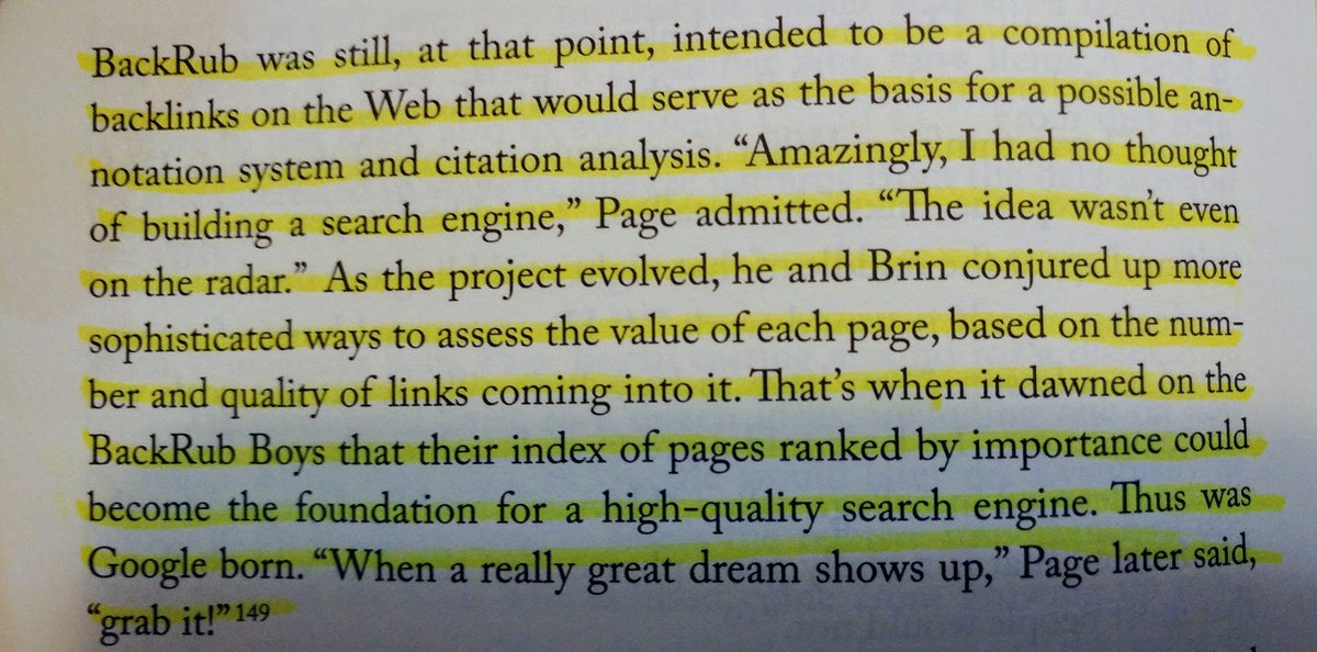 11/ It was at this point, it dawned on Page and brin that the had discovered a great idea for a bang-up web search engine.