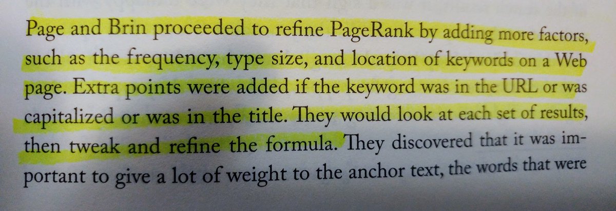 12/ Again, Page's background with user interfaces proved invaluable. He knew user was right and deserved answers they were looking for without having to fix their queries.The project, now dubbed PageRank, continued to introduce more factors into its algorithms, making it better