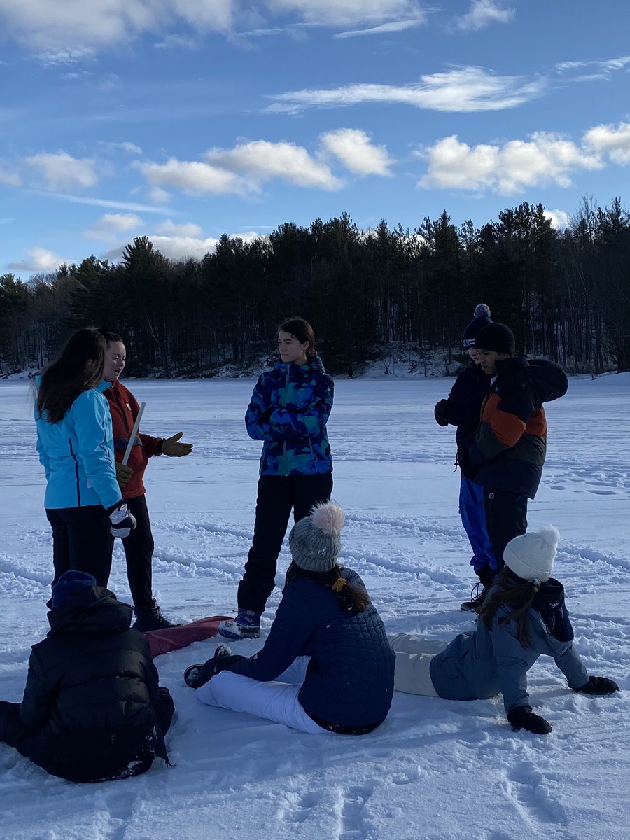 mscharley1's tweet photo. Grade 9 Winter Camping fun! Arctic Games on the frozen lake. #ICEonice https://t.co/dlGzIuvX0c