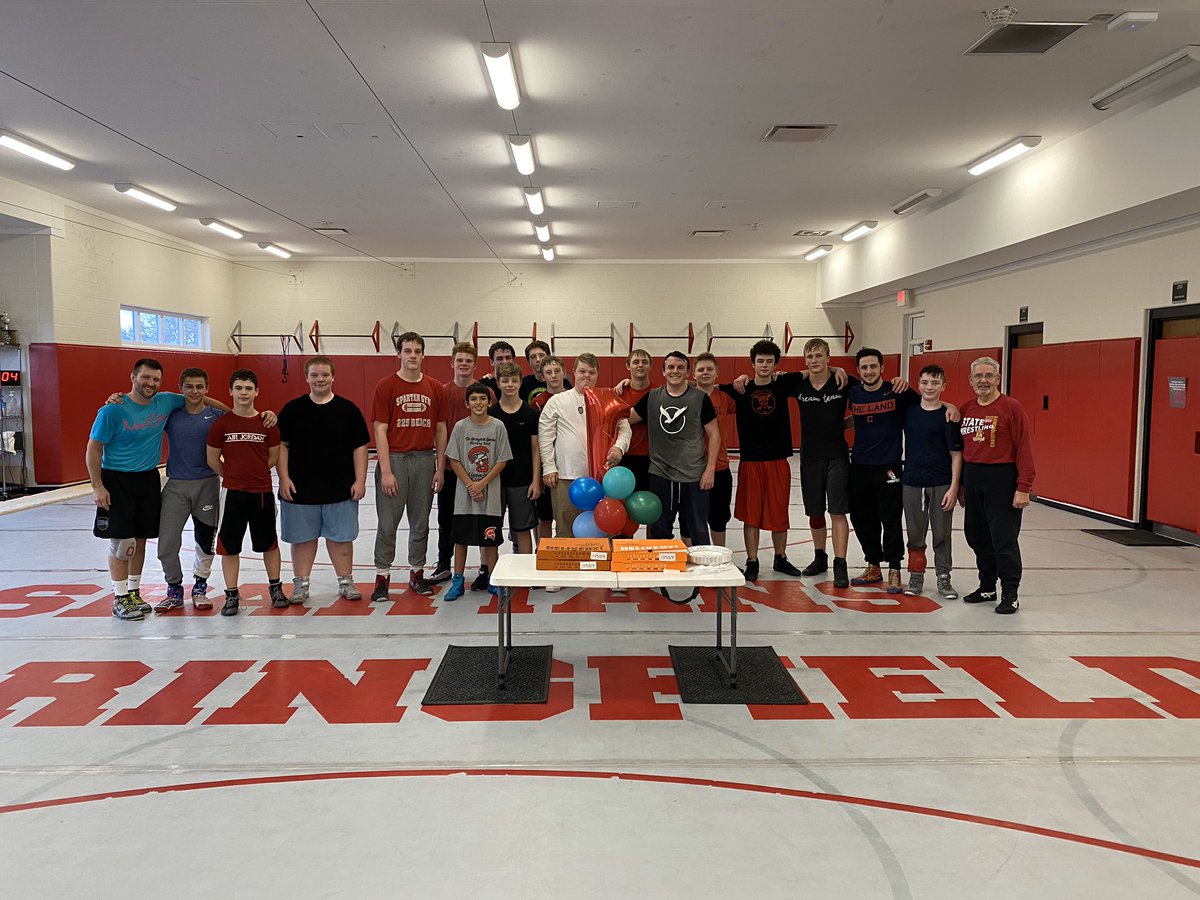 SHSWrest's tweet photo. We had a very special 18th birthday today. Happy birthday Kade from your wrestling family! We all love you have a great rest of your day! https://t.co/E1g5m8XaBA