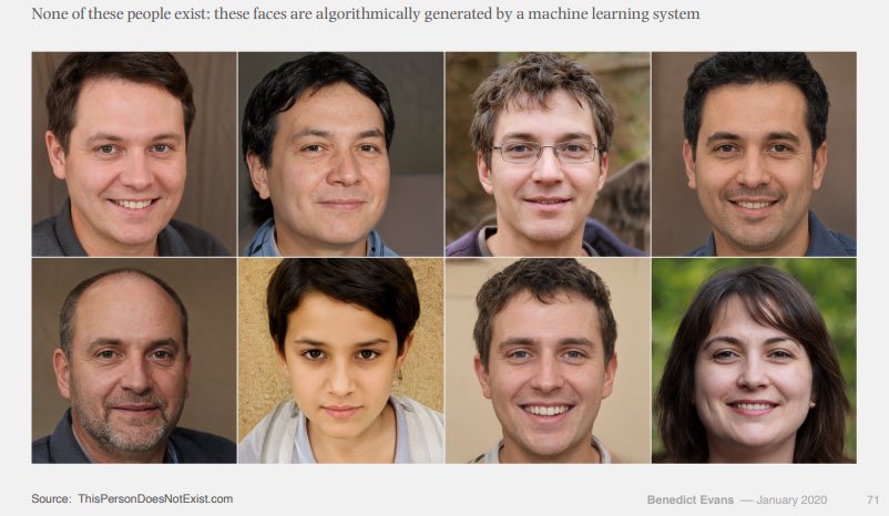 KapnikMax's tweet photo. Mind blowing moment 🤯 none of these people are real, they are created via machine learning algorithms! https://t.co/EoMhJaUd7q