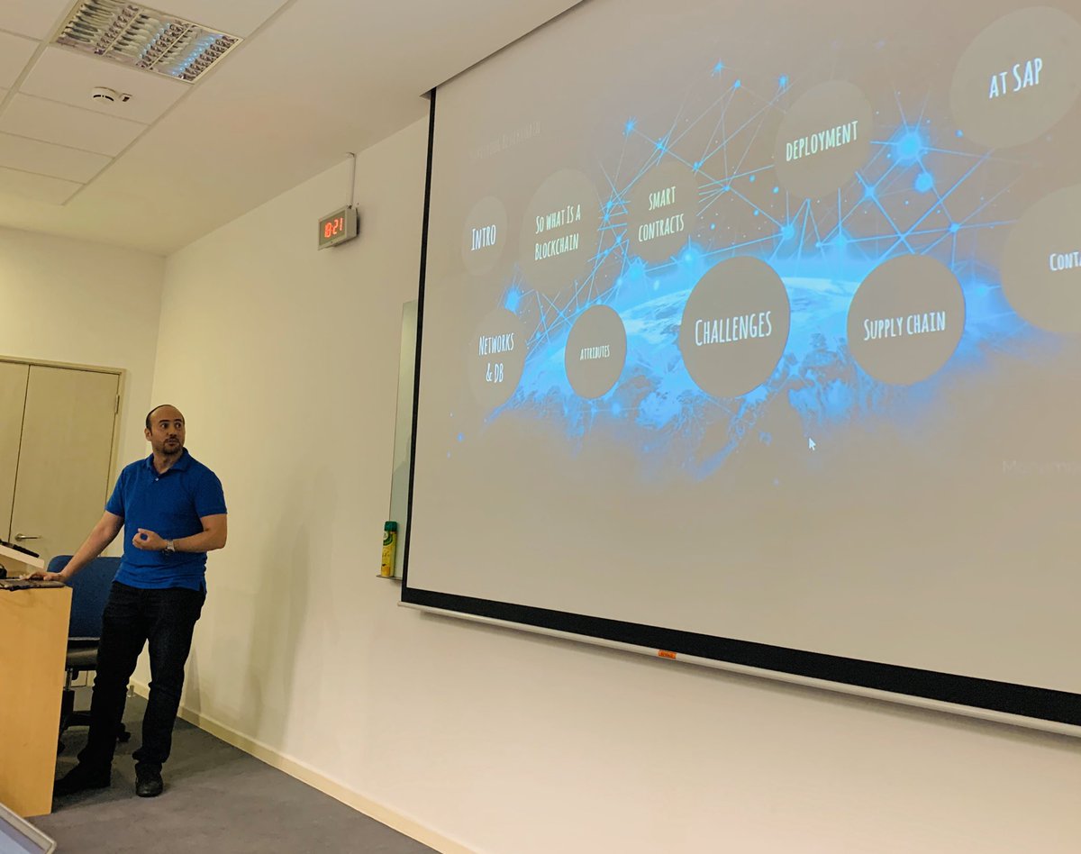 CrispianTanTS's tweet photo. Happy that @SAP_APJ @SAPNextGen was invited by @NUSingapore to give a #blockchain lecture to its MSc Supply Chain students to understand how #blockchain help make supply chain more effective! Thank you @youssefnotes for taking time to speak! https://t.co/VXKW1LXxT8