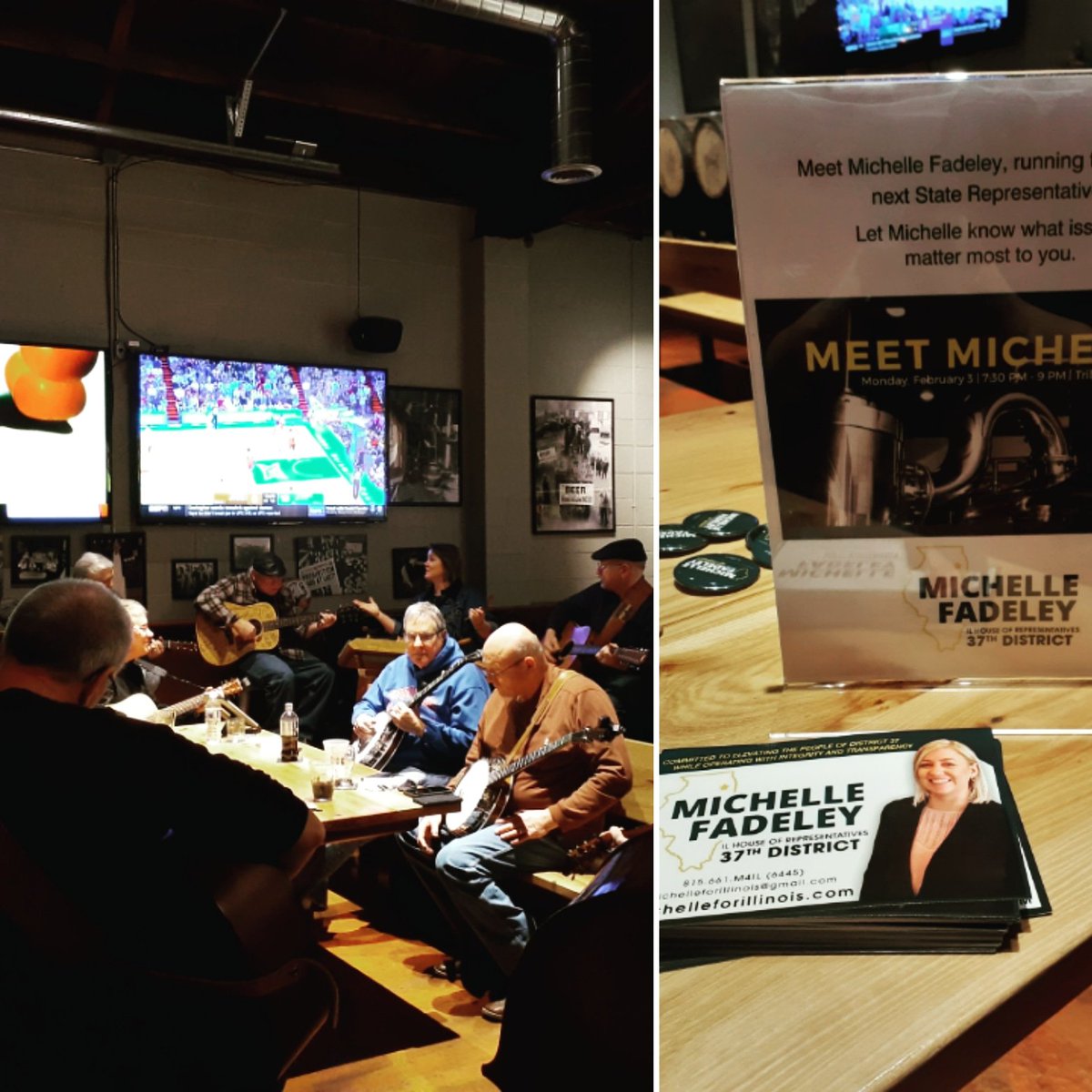 michelleforIL's tweet photo. Meeting some great folks tonight, all while getting to listen to some fantastic bluegrass music! Thanks to everyone who stopped to chat.
#Michelle4IL #TeamMichelle #MeetMichelle #twill #Illinois #IL37 #District37
#NewLenox #Mokena #Frankfort https://t.co/faekY3ubnr