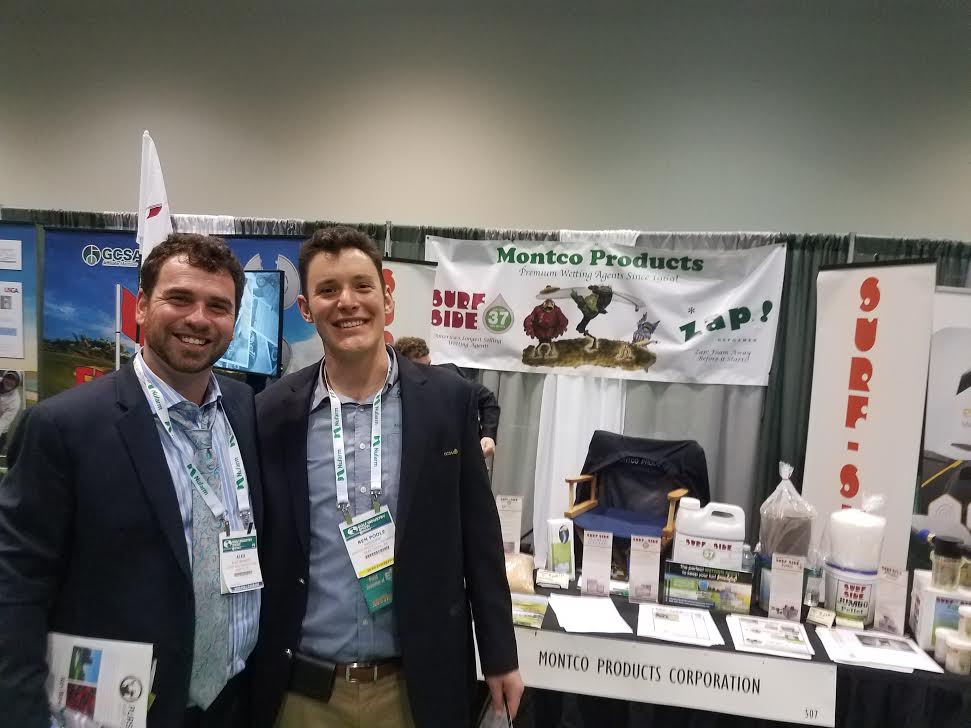 MontcoProducts's tweet photo. Alex from Sandy Run Country Club stopped by our booth last week at the #GIS2020. A club close to our hearts, it is located just minutes from where #SurfSide37 all began back in 1969...#PA #Golf β³οΈ https://t.co/dzUXXZqt5W