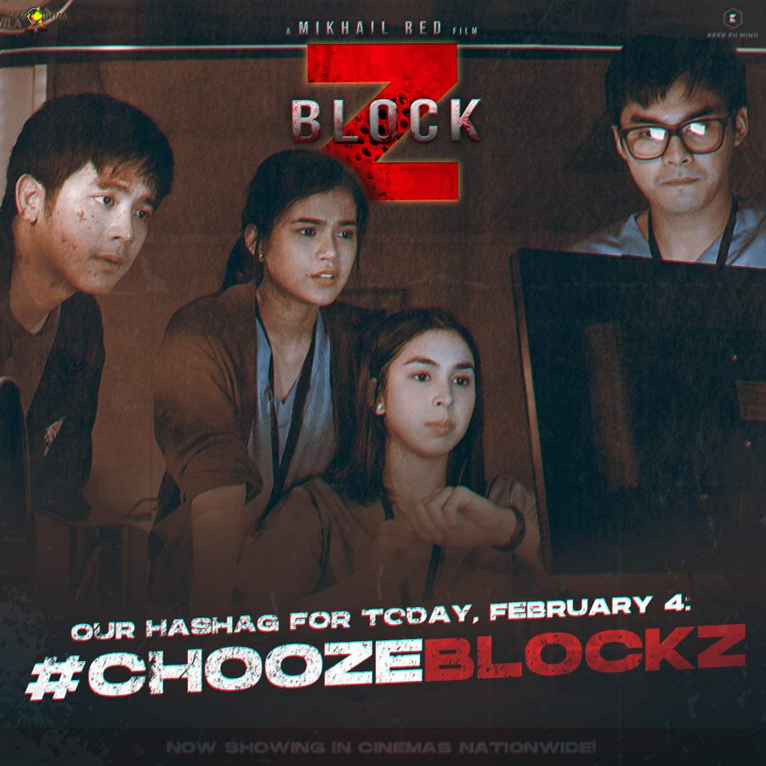 StarCinema's tweet photo. When the worZt happens, what are you willing to sacrifice? #ChooZeBlockZ in your favorite cinemas today!

#BlockZ NOW SHOWING in cinemas nationwide! https://t.co/M34CtWrAmJ