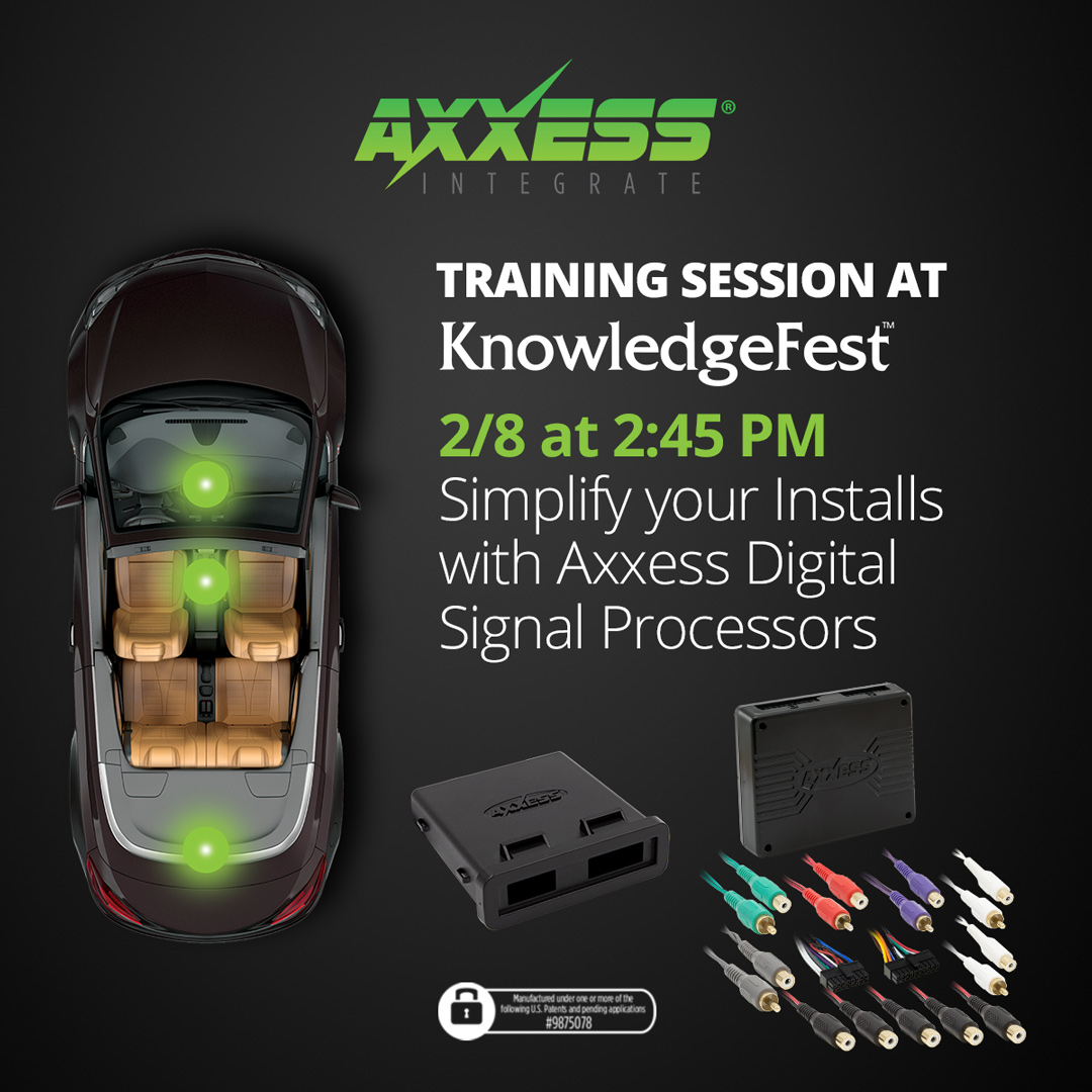 MetraElectronic's tweet photo. Attend our #AxxessIntegrate training sessions at #KnowledgeFest in Long Beach for a chance to win the new AX-DSP-LITE. See session details at https://t.co/rt6G5JihUd
#customcaraudio #mobileelectronics #caraudio #12volt #DSP #digitalsignalprocessor https://t.co/VfhIfm8GSP