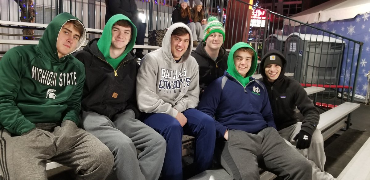 NDCP_Hockey's tweet photo. Great night for ND Hockey! Huge win for the boys! Great atmosphere outdoors! #nddons #ndcp_enrollment https://t.co/FXWbs8rL9z