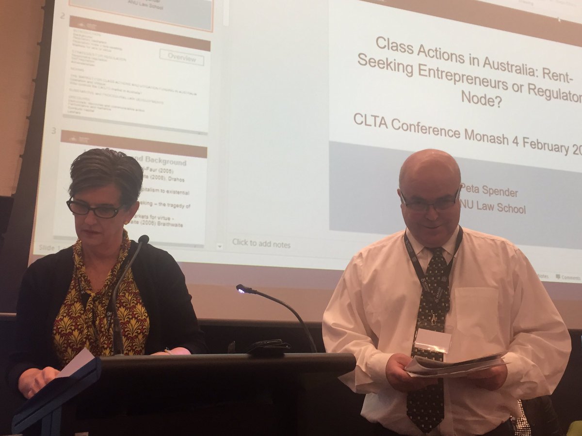 larellec's tweet photo. Prof PETA Spender continues her scholarship into securities class actions in Australia, with Michael Duffy chairing #clta2020 @clolmonash #securitiesclassactions #corporatelaw https://t.co/RUkgbQdukI