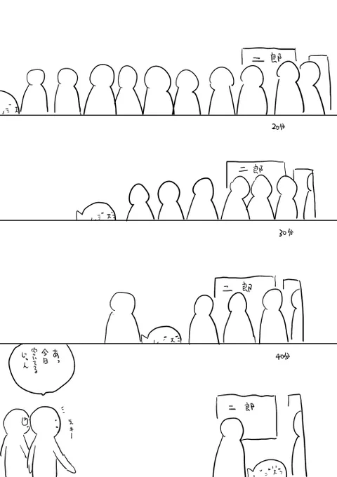 自分の後ろから行列にならないあの現象 