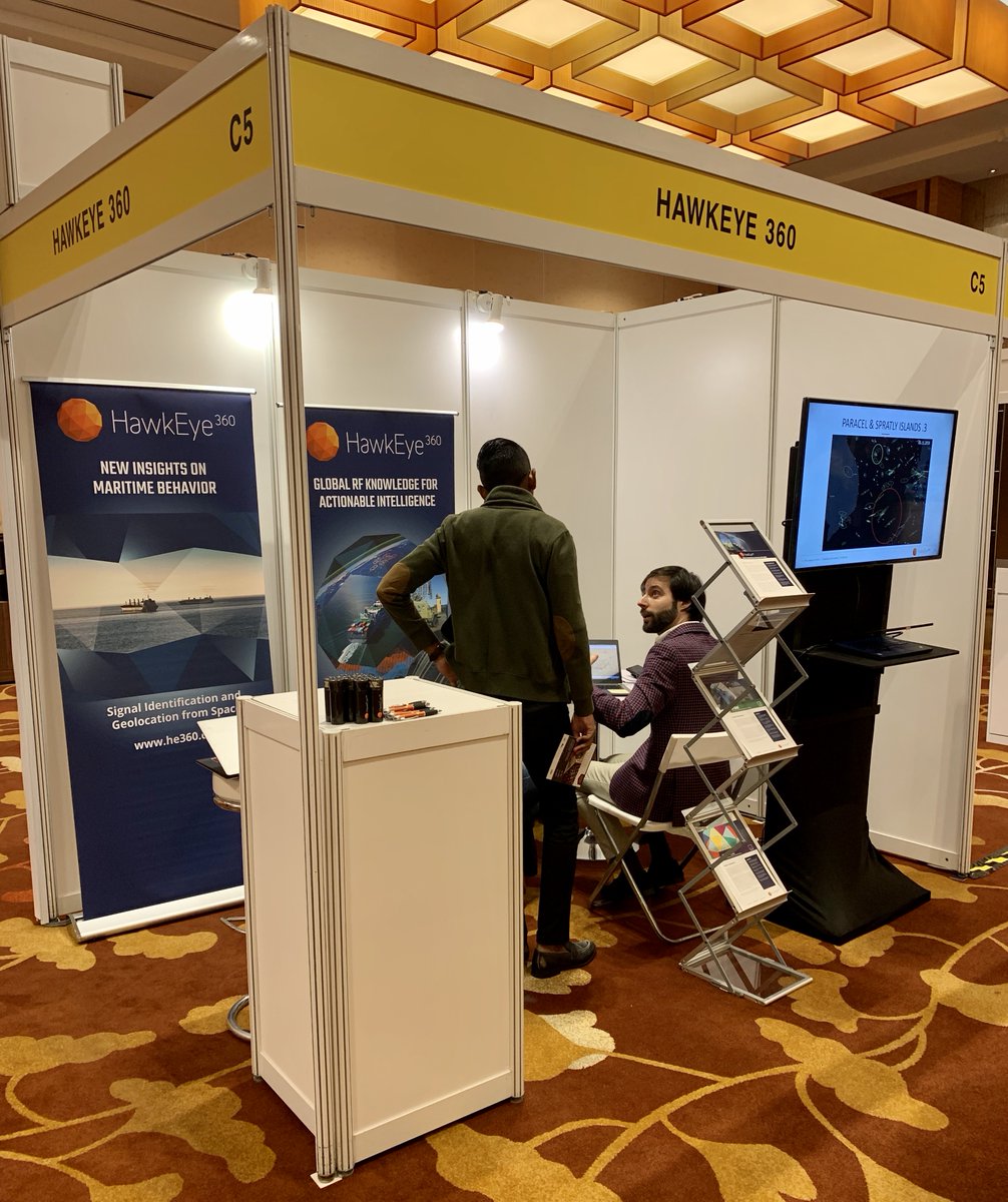 hawkeye360's tweet photo. We're at the Asia Defense Expo and Conference, February 4-5, at the Sands Expo Convention Centre in Singapore. Stop on by our booth, C5, to learn what our RF geolocation products can do for you! @AsiaDECS #ADECS2020 @AOCrows https://t.co/9oRfiKTrcB