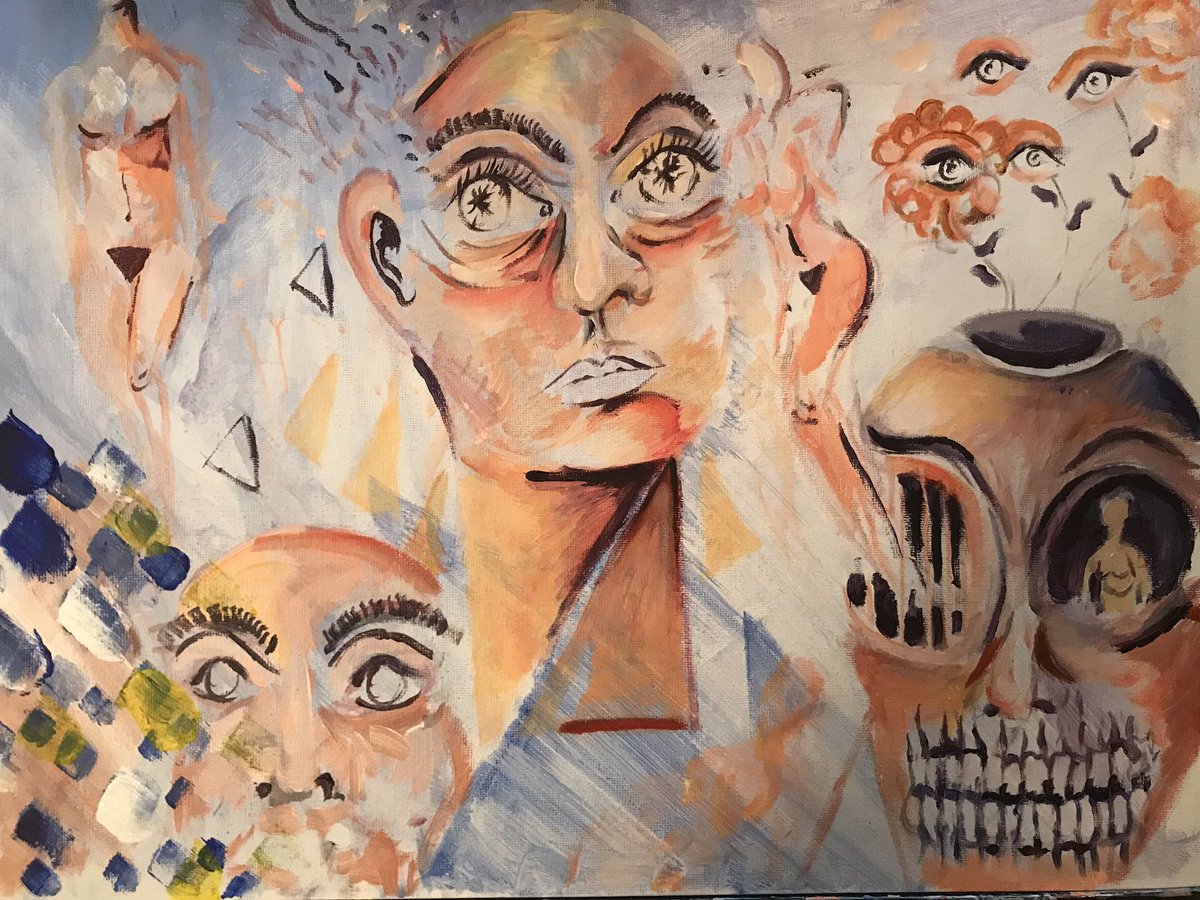 DaraCenyour's tweet photo. #daracenyour bald. acrylic on canvas. dm if interested https://t.co/DBmwbu09Rs
