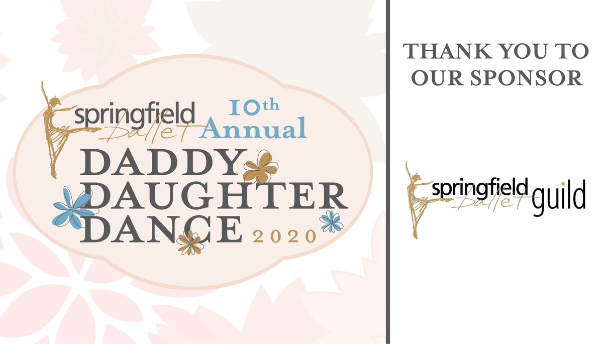SpfldBallet's tweet image. Thank you to event sponsor Springfield Ballet Guild for their support of our 2020 Daddy Daughter Dance.

All family couples are welcome to this special evening. Only a few tickets remain, purchase at springfieldballet.org/Daddy-Daughter…

#SpringfieldBalletGuild#DaddyDaughterDance