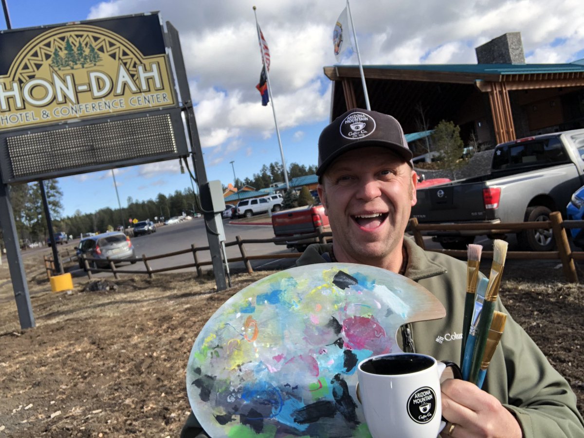 DavidBr71111322's tweet photo. Congrats to Arizona Mountain Coffee Co. owner and artist David Brown who will be doing his very first paint night at Hon-Dah casino this Friday night!!!
Your leadership, attitude and heart are the reason you will always succeed!🇺🇸👍
#TasteTheExtreme #PositiveEnergy
#Steadfast https://t.co/1zZsLZOm73