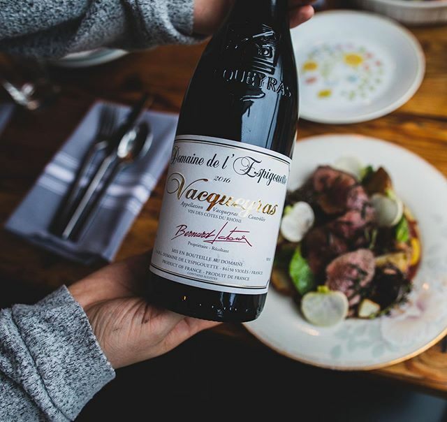 The Domain de l’Espigoutte Vacqueyras. Kat (<a href="/odd/">odd</a>.wines.atx) says, “black fruits dominate the profile - black cherry, plum, blackberry - balanced out with herbal and subtle oak notes. Also with notes of dried herbs, lavender, baking spices, and the famed … ift.tt/37WMTaI