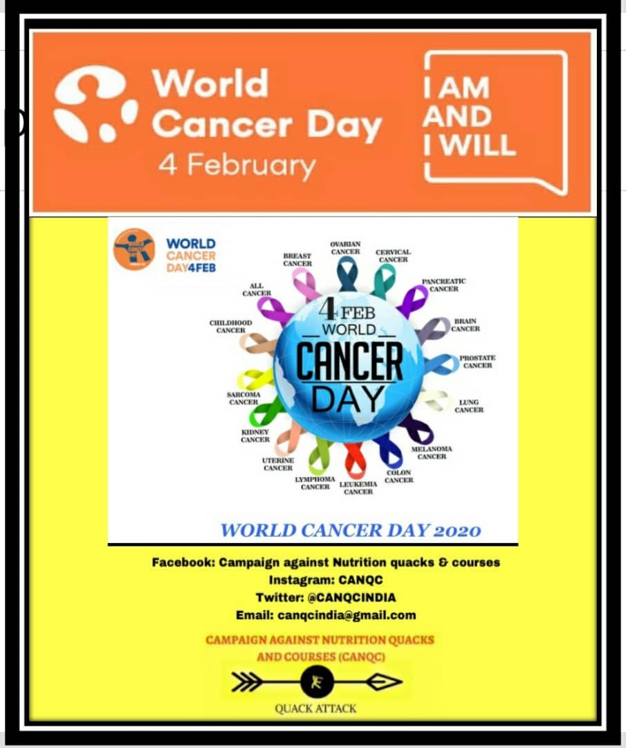 CANQCINDIA's tweet photo. #4th_February #WorldCancerDay

Theme: #I_Am_And_I_Will 

https://t.co/FkIKCWTmkx https://t.co/iofbycObR8