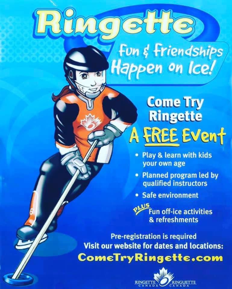 Free Come try Ringette on Family Day! 

Time is running out to sign up for this Family Day Event!

Monday February 17th 
12:30pm
TLC

Let us know if we’ll see you there! 
Please pre register at:
cometryringette.ca