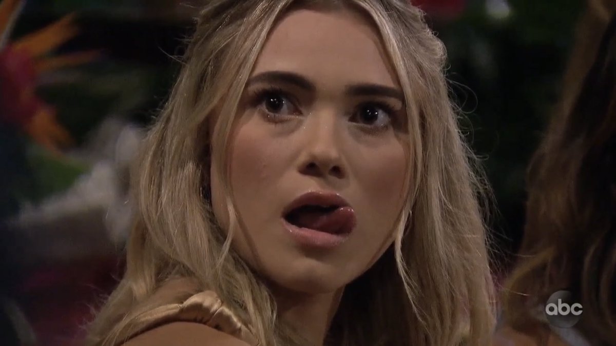 NotChrisHarris2's tweet photo. Mykenna’s got some major Shakira tongue vibes this episode #TheBachelor #ShakiraSuperBowl2020 https://t.co/PU1fPtEcmo