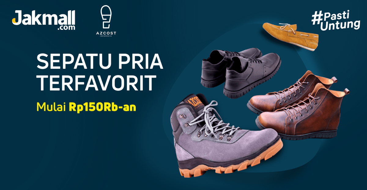 jakmall's tweet photo. Cuma di Jakmall, Promo Sepatu Pria Terfavorit dari Azcost dengan harga mulai dari Rp150Rb-an! Pesan sekarang, jangan sampe kehabisaannn 😉
_
Cek promonya di sini 👉 https://t.co/Q48QnB5Mfb
_
#Jakmall #PastiUntung #azcost #promo #sepatu #sepatupria #sepatucowok https://t.co/WjTvYEArMj