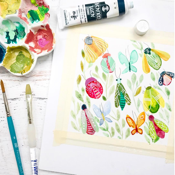 nataliemalan's tweet photo. #new How to paint Watercolor Bugs DIY https://t.co/1EmZD3MESn https://t.co/qKGIF013lO
