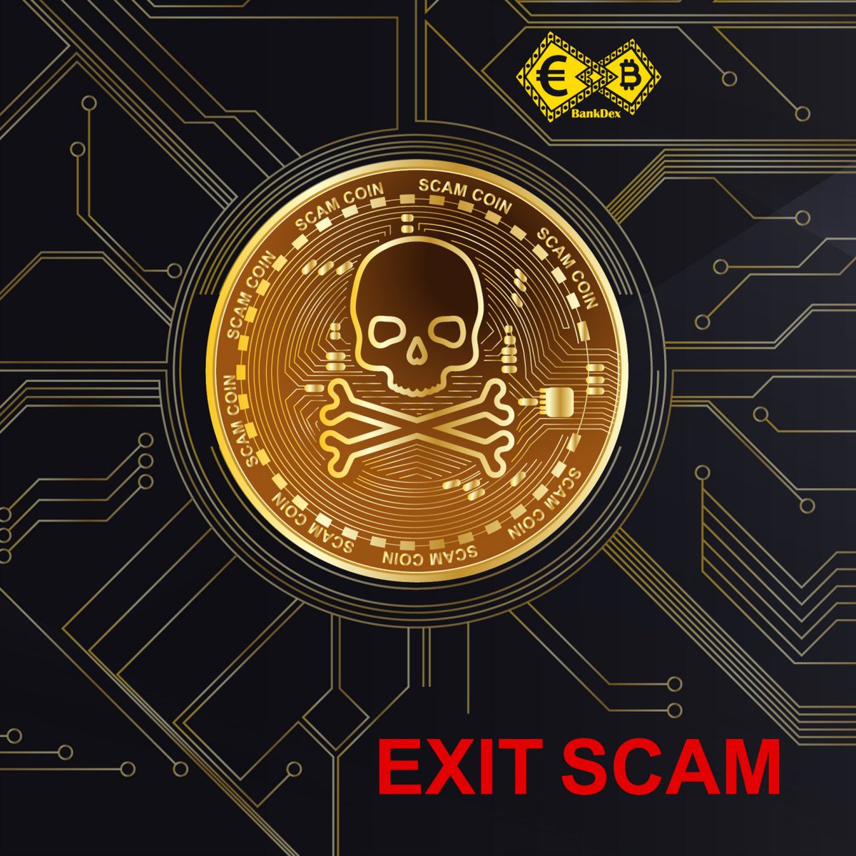 bank_dex's tweet photo. Exit Scam
Through ICO(Initial Coin Offering) planned by founders, a huge amount of funds are gathered from the crypto enthusiasts.   All of a sudden, the project founders disappear and leave unaware victims in the lurch.  This fraudulent operation is called Exit Scam. https://t.co/f22GDSbJKr