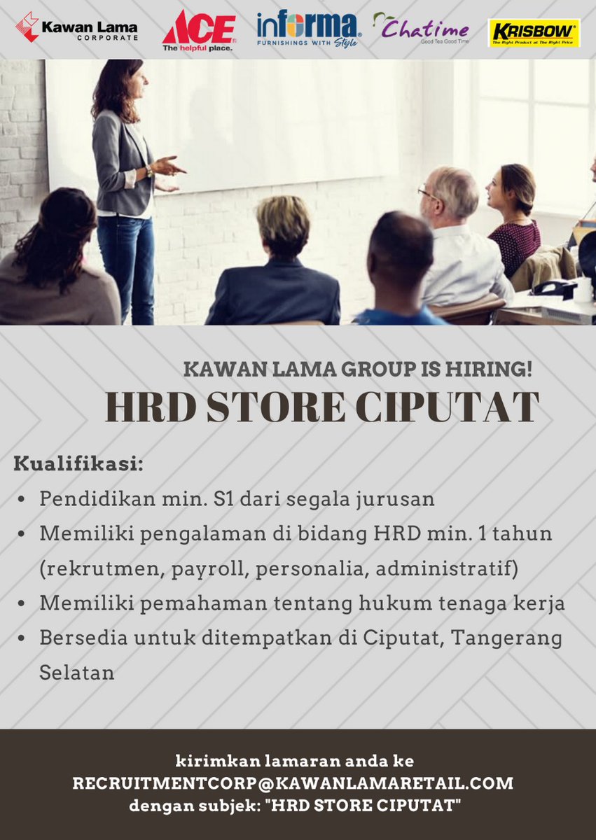 Hai Ciputat dan sekitarnyaa, ada info lowker nih! 
Cc <a href="/hrdbacot/">HRD BACOT</a>