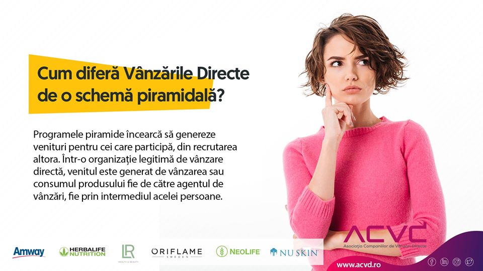 acvdro's tweet photo. Programele piramide încearcă să genereze venituri pentru cei care participă, din recrutarea altora.

#vanzariledirecte #directselling #networkmarkering #directsellers #seldia #wfdsa #Amway #HerbalifeNutrition #Oriflame #NeoLife #Nuskin #LR https://t.co/iNiYqopIuI