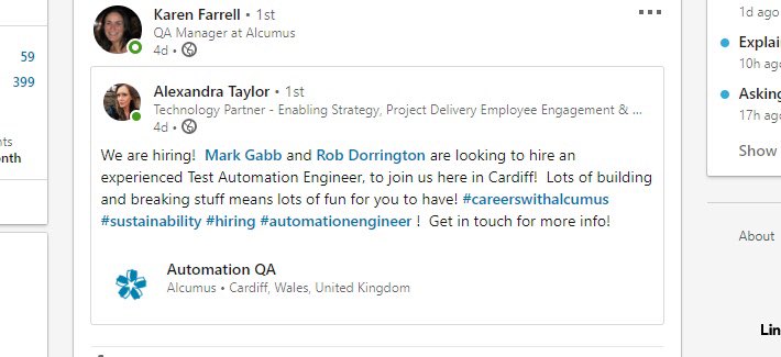 TheWelshWoman's tweet image. Anyone with Automation Test experience in the Cardiff interested?

#QA #SoftwareAnalyst #automationtesting 

linkedin.com/jobs/view/1714…