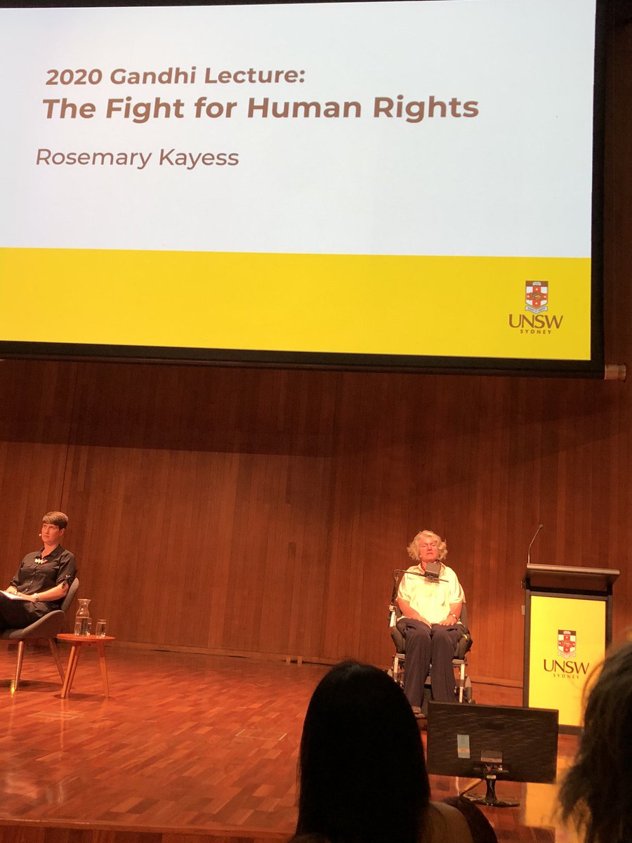 Karina_Roberts's tweet photo. We all have limitations - we need to change our perspective on disability. Privileged to hear @RosemaryKayess talk about the fight for human rights @UNSWLaw https://t.co/RpCY4d2E5r