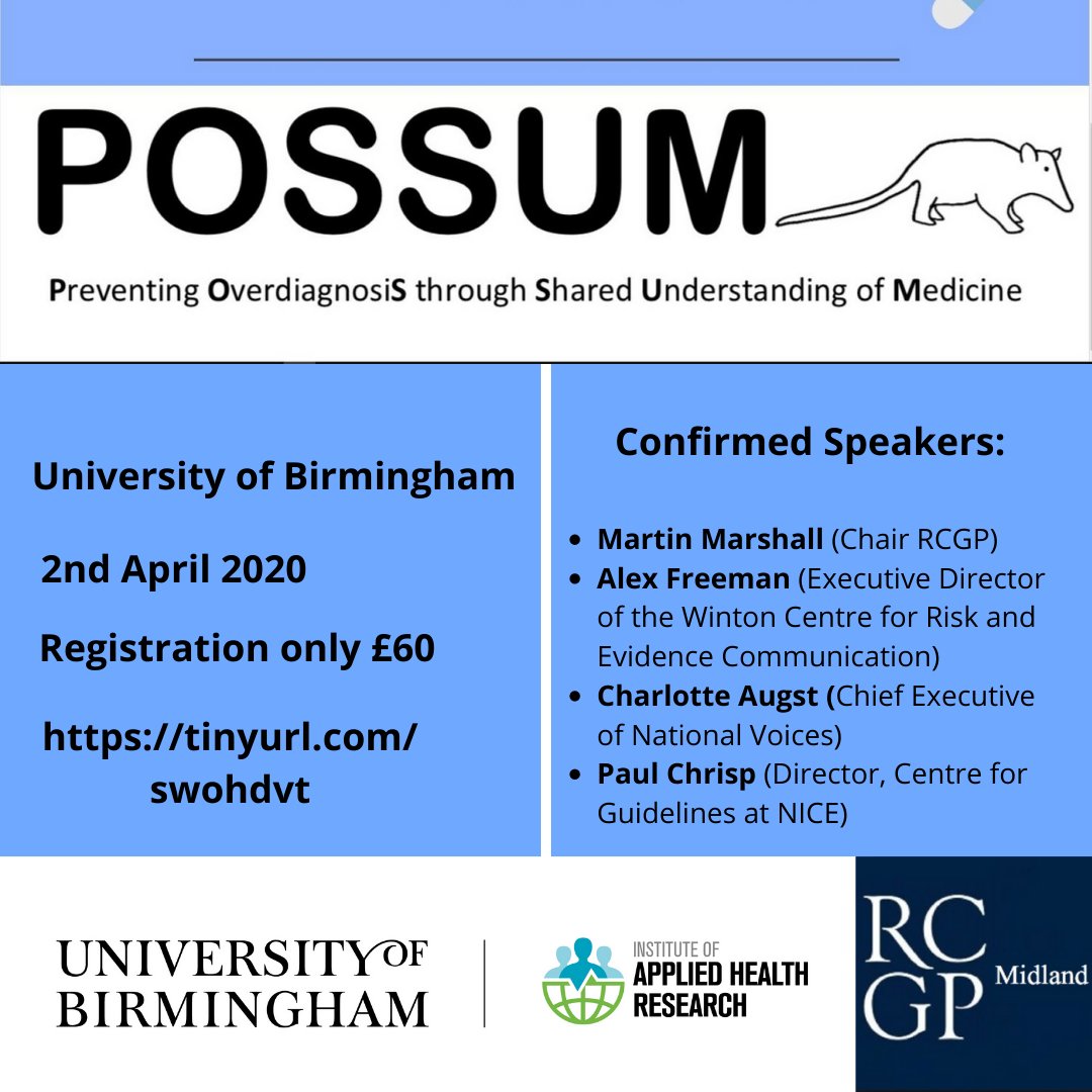 Supposed to be 'working' but spending lots of energy getting excited about POSSUM2 For those who missed out on the first conference...we're back. And those who came first time, this one is going to be bigger and better! Register now.... tinyurl.com/swohdvt @mgtmccartney