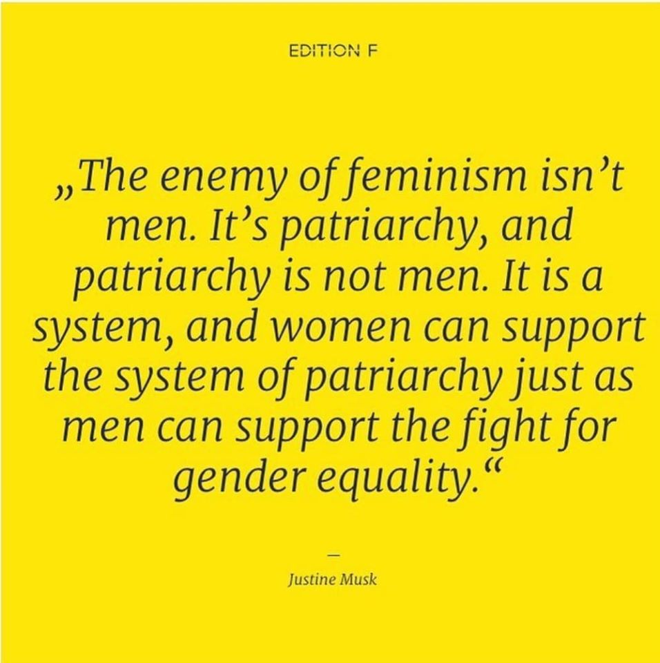 the_female_lead's tweet photo. The enemy of #feminism isn't men. https://t.co/BTtbdOH9rE