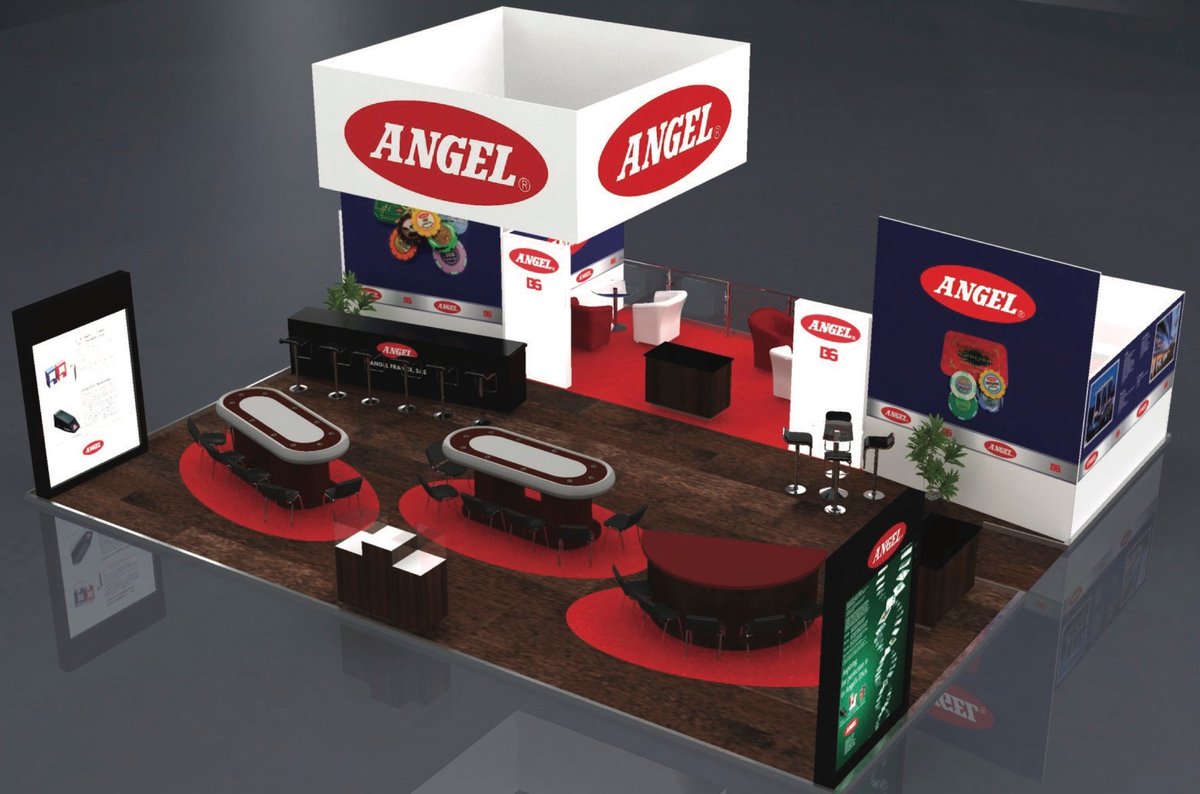 4sightdesign's tweet photo. Pleased and proud to once again have designed the stand for Angel @ICE_London Here's the visual design with plenty of different usable areas #ICELondon #gaming #exhibitiondesign https://t.co/NZWrZxsadu