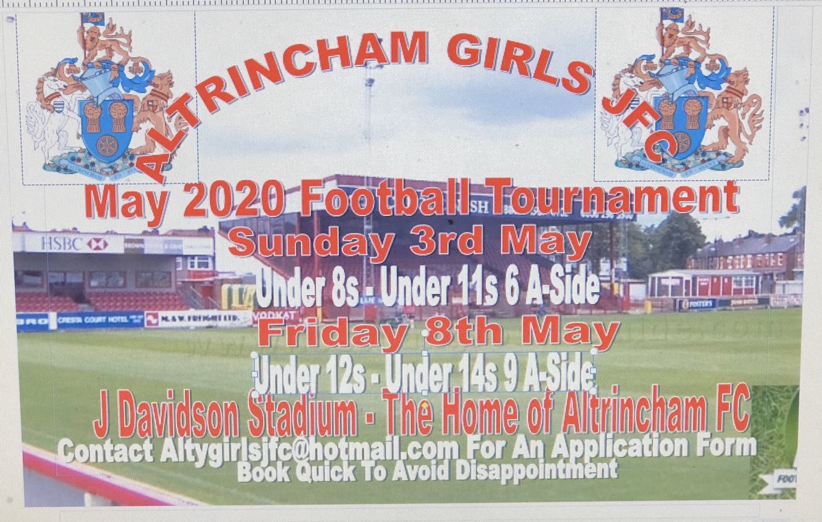 AltyJfcGirls's tweet photo. 25% of spaces already gone! Be quick 🤭 @BuryFCBoysGirls @TamesideUtdGFC @OAFCWomen @Didsfootygirls @afcwaverton @FrodshamFCGirls @OxtonLadiesJFC @lancon_girls @BLGirlsFootball https://t.co/2zr0WbUMHK