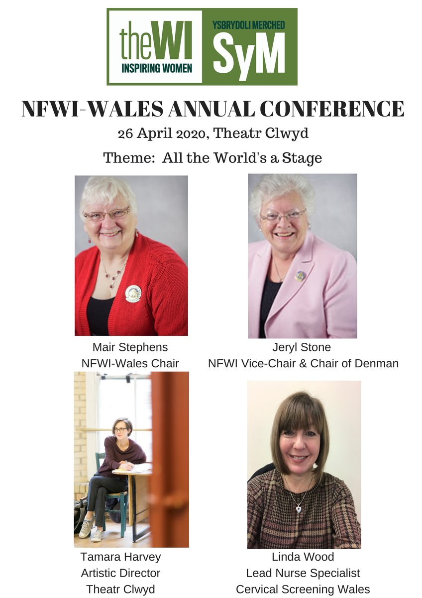NFWI-Wales (@nfwiwales) on Twitter photo Book your place at our Annual Conference in Theatr Clwyd on Sunday, 26 April hosted by <a href="/ClwydFlintWI/">Clwyd Flint</a>
Further information:-
thewi.org.uk/wi-in-wales/ne… Book your place at our Annual Conference in Theatr Clwyd on Sunday, 26 April hosted by <a href="/ClwydFlintWI/">Clwyd Flint</a>
Further information:-
thewi.org.uk/wi-in-wales/ne…