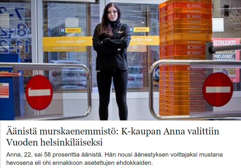 VirtaEsa's tweet photo. @TeemuPotapoff Ihan syystäkin @Kesko_IR'n #SuperAnna sai #VuodenStadilainen-palkinnon.
Arvostan siviilirohkeutta, vaikka onkin näinä aikoina vaarallista.
Ottiko #StadinRevityinLaku opikseen? https://t.co/SV5CjapoT1