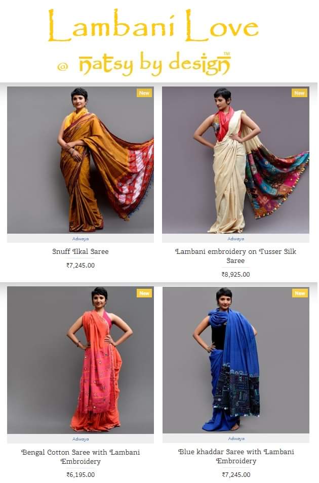 OIOrigin's tweet photo. Choose from a range of made to order tusser, khaddar, cotton or Ilkal sarees in all their Lambani splendour. https://t.co/i2qcaAVrnO https://t.co/wXJpLw7JsJ
