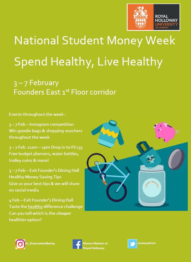 ISSORHUL's tweet photo. It's National Student Money Week! There are events happening all week so check out the poster attached! #NationalStudentMoneyWeek https://t.co/eLQumBukYC