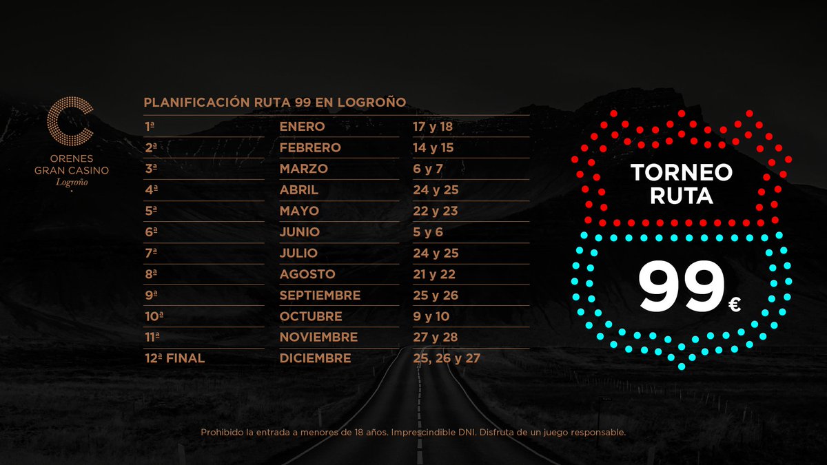 🙌 Los amigos de #CasinoLogroño ya han previsto todas las etapas de este 2⃣0⃣2⃣0⃣, y aquí las han recopilado casi todas 👉 bit.ly/2Os7goi #Ruta99Logroño 📝 ¿A cuál te apuntas?