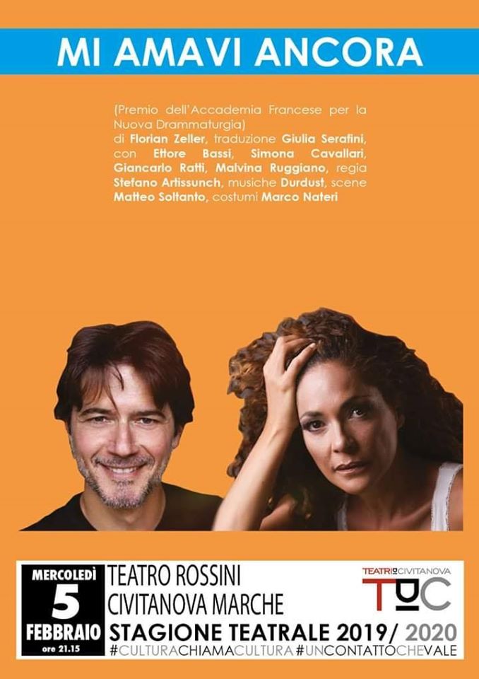 #CIVITANOVAMARCHE - 5 Febbraio alle ore 21,15 al #Teatro  Rossini la commedia #Miamaviancora  con #EttoreBassi e #SimonaCavallari . Info e prenotazione: tel 0733/812936 – 0733/865994.