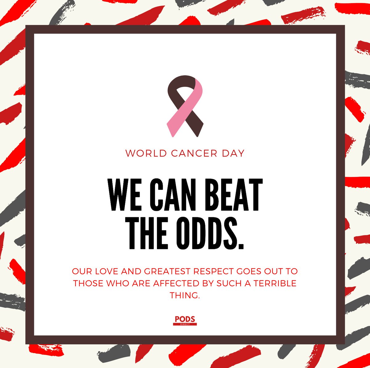 PodsDirect's tweet image. Today, we wear our ribbon with honer and support the movement to help beat cancer! 

1 in 2 men &amp;amp; women is statistically going to be diagnosed with cancer at some point in their lifetime. 

Today, we wear our ribbon with honer and support the movement to help beat cancer!