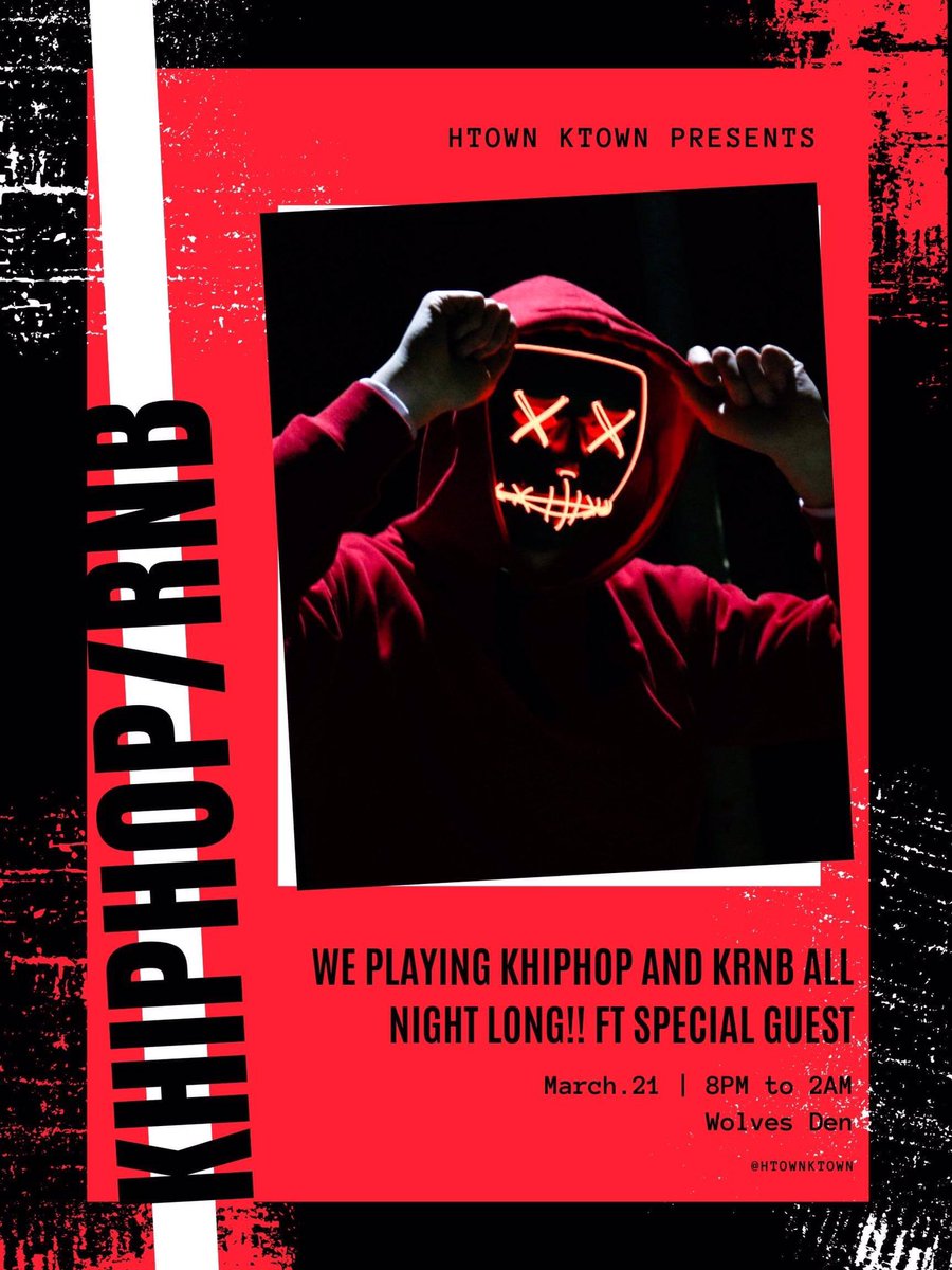 HTownKTown1's tweet photo. TOWNIES!!!
[SPECIAL ANNOUNCEMENT ]
Mark your calendars for March 21st!! stay tuned for ticket prices, perks and a special guest announcement...in the meantime, anyone want to take a guess who it could be? 👀 #khiphop #houstonevent #htownktown https://t.co/q8ucQP17dp