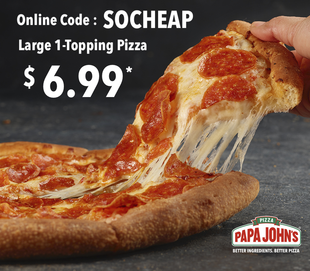 PapaJohnChicago's tweet photo. Papa John's Large 1-Topping Pizza for $6.99 Only
*Offer Valid Online Only
Valid @ Streamwood
https://t.co/5o1cmyJ2G6 https://t.co/zmw8YCK0vx