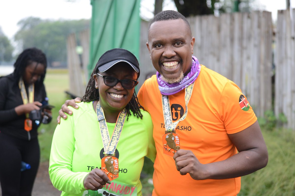 TeamJashoKE's tweet photo. ⁦@essiewoods⁩ and ⁦@charlesmutema⁩ showing off their blings after they earned them at #MFTT over the weekend. #TeamJashoKE https://t.co/QgSBcns1UN