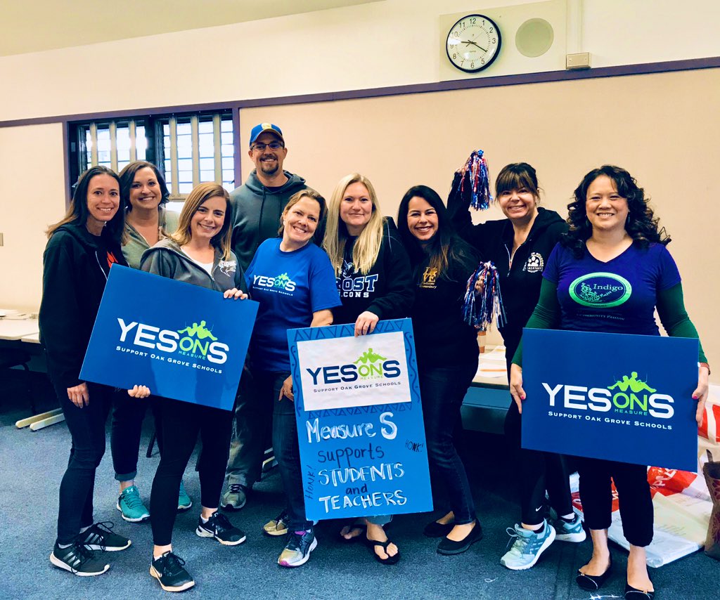 maripazberlin's tweet photo. Walked the neighborhoods last Saturday for Measure S- a local parcel tax. Passing it means supporting Oak Grove students and schools! #YesOnS #SupportPublicSchools #OGEAStrong @CitizensforaBe2 @OgeaStrong @IndigoProgram #advancingOGSD https://t.co/iYLabWdLAn
