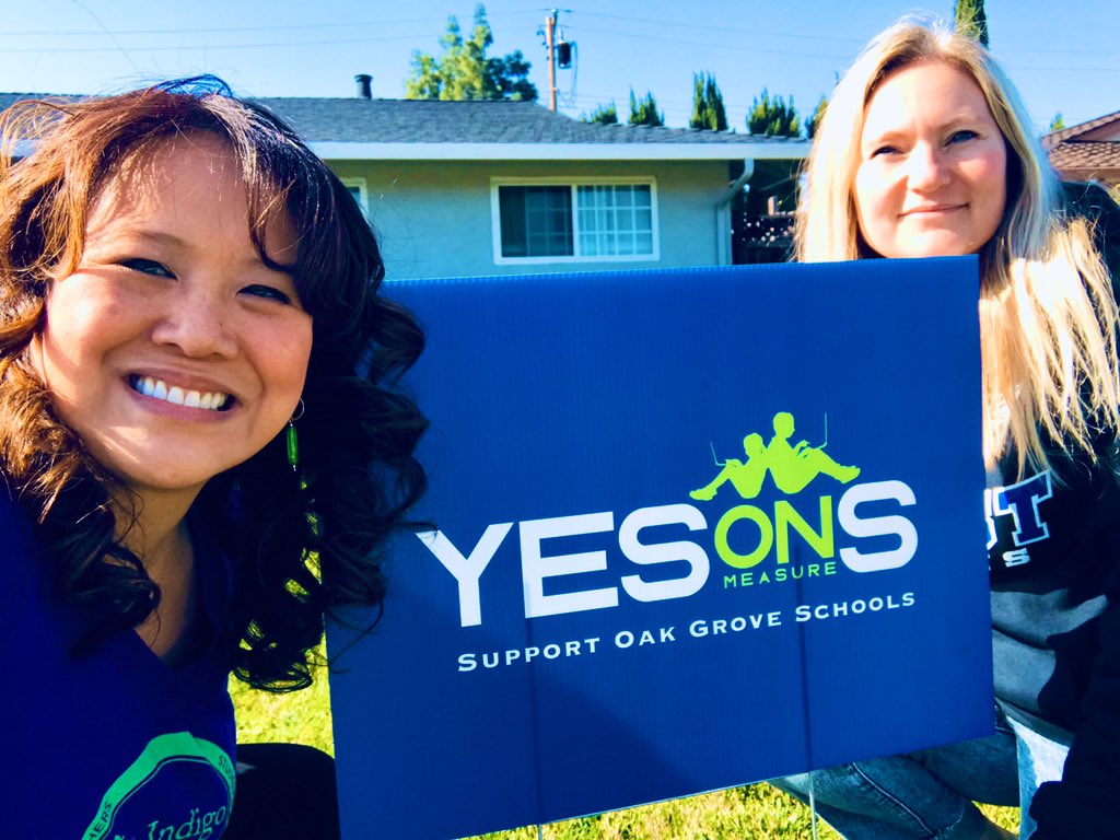 maripazberlin's tweet photo. Walked the neighborhoods last Saturday for Measure S- a local parcel tax. Passing it means supporting Oak Grove students and schools! #YesOnS #SupportPublicSchools #OGEAStrong @CitizensforaBe2 @OgeaStrong @IndigoProgram #advancingOGSD https://t.co/iYLabWdLAn